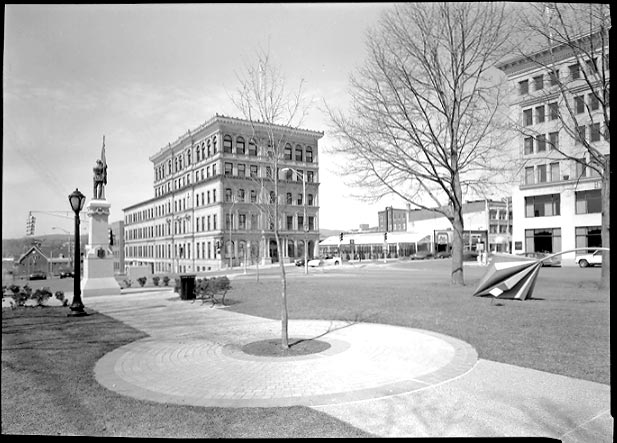 Looking west across park Square