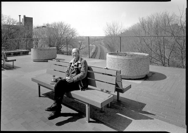 Looking west in 2002 with David Webber in the foreground