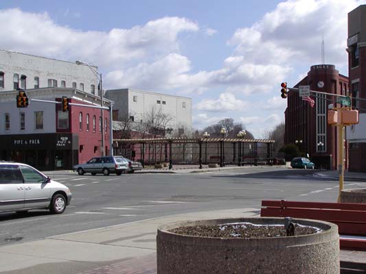 Looking northeast at North and Eagle