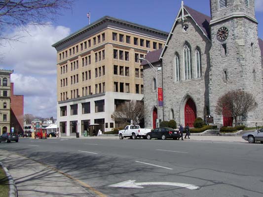 "Pop Corner" Berksnire Bank and First Chruch of Christ