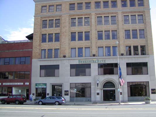 Berkshire Bank building at corner of North and East